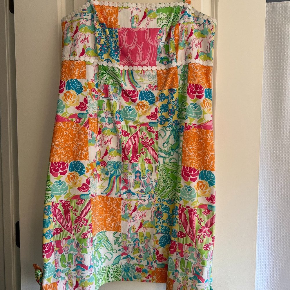 Lilly Pulitzer Derby Print Patchwork Shift Dress - Never Worn - Size 12